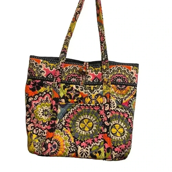 Vera Bradley Large Suzani Retired Toggle Tote multi color 17x14 inches - Picture 5 of 6